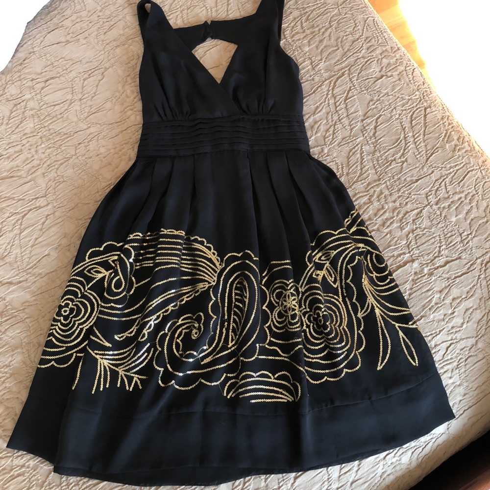 Adorable black and gold party dress